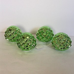 Set of 4 Illuminated Mercury Glass Harvest Accents by Valerie GREEN ARTICHOKE   302802061377